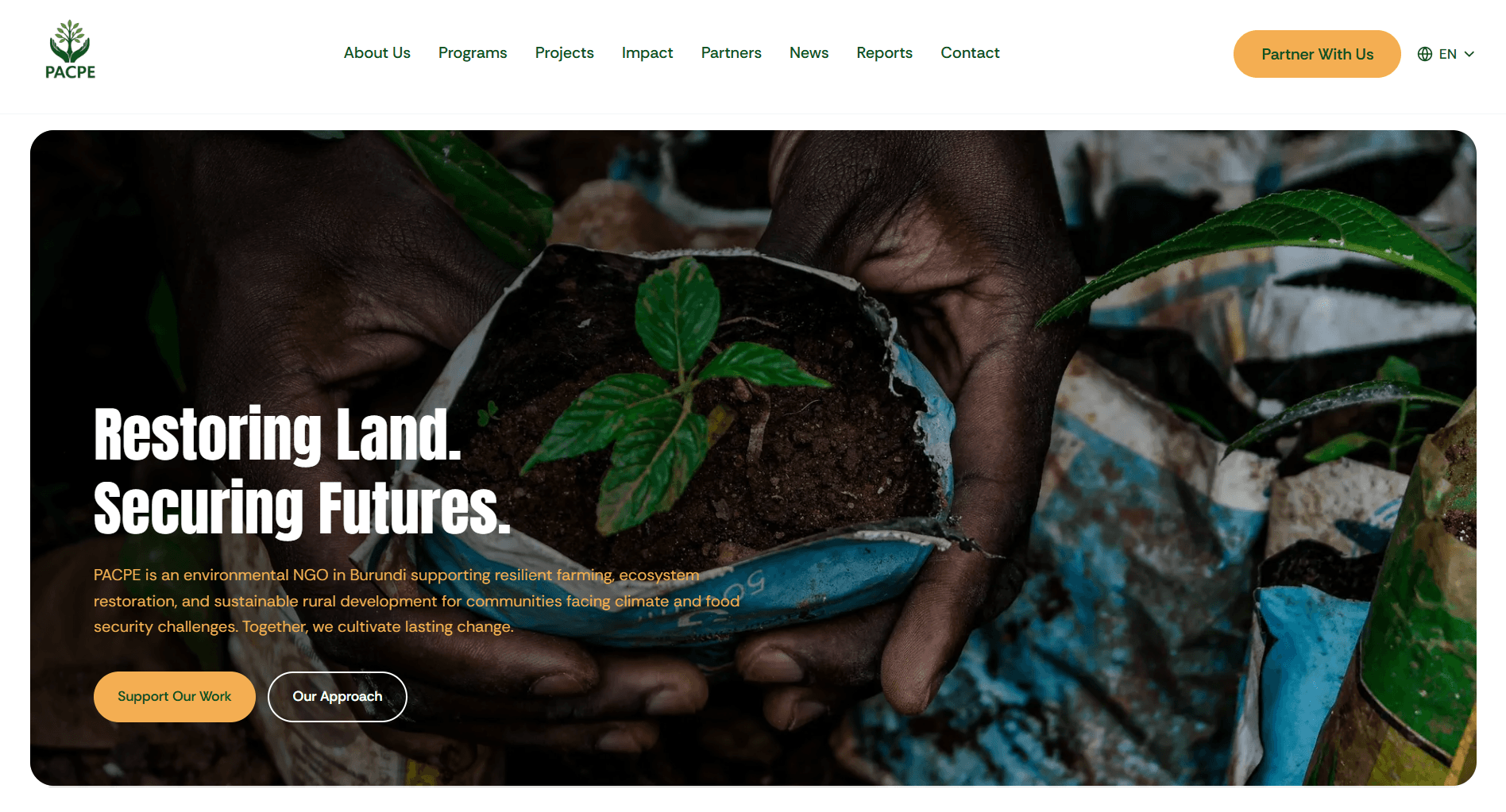 PACPE website screenshot